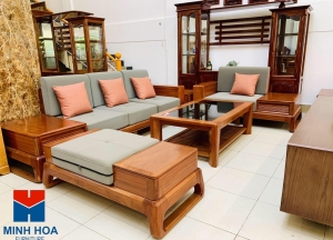 Bộ Sofa Gỗ Gõ 